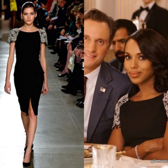 Oscar de la Renta Black Embellished Dress - Picture 4 of 4